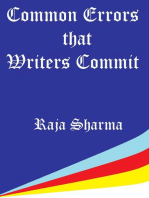 Common Errors that Writers Commit