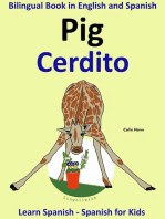 Learn Spanish: Spanish for Kids. Bilingual Book in English and Spanish: Pig - Cerdito.: Learning Spanish for Kids., #2