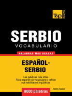Vocabulario Español-Serbio: 9000 Palabras Más Usadas