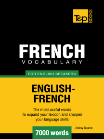 Read French Vocabulary For English Speakers 7000 Words Online By Andrey Taranov Books