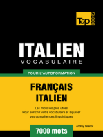 Vocabulaire Français-Italien pour l'autoformation: 7000 mots