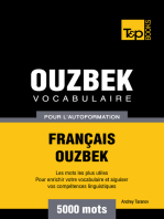 Vocabulaire Français-Ouzbek pour l'autoformation: 5000 mots