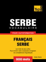 Vocabulaire Français-Serbe pour l'autoformation: 9000 mots
