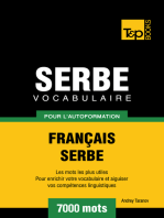 Vocabulaire Français-Serbe pour l'autoformation: 7000 mots