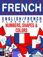 Learn French Vocabulary: English/French Flashcards - Numbers, Shapes and Colors