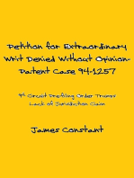 Petition for Extraordinary Writ Denied Without Opinion– Patent Case 94-1257
