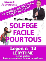 Solfège Facile Pour Tous ou Comment Apprendre Le Solfège en 20 Jours ! - Leçon N°13