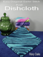 Easy Diagonal Garter Stitch Knit Dishcloth
