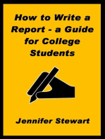 How to Write a Report: a Guide for College Students