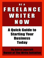 Be a Freelance Writer Now
