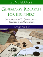 Genealogy Genealogy Research For Beginners Introduction To Genealogical Records And Techniques Lessons 1-7