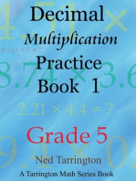 Decimal Multiplication Practice Book 1, Grade 5