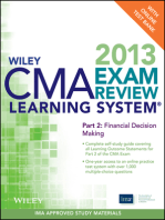 Wiley CMA Learning System Exam Review 2013, Financial Decision Making, + Test Bank