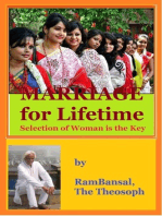 Marriage for Lifetime, Selection of Woman is the Key