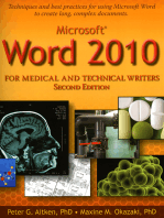 Microsoft Word 2010 for Medical and Technical Writers, Second Edition