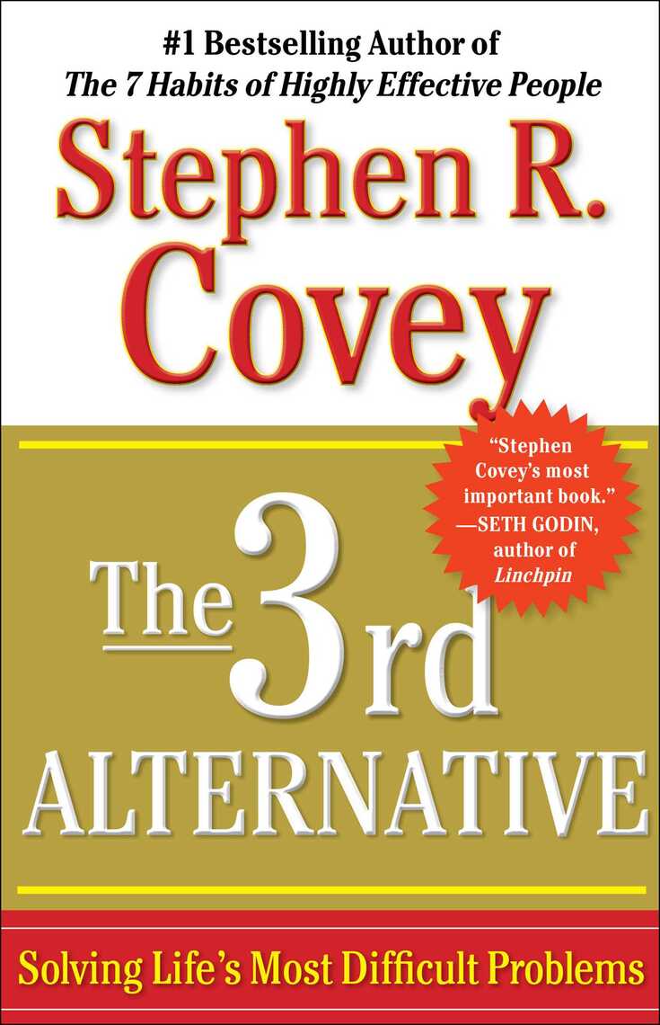The 3rd Alternative by Stephen R. Covey Book Read Online