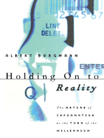 Holding On to Reality: The Nature of Information at the Turn of the Millennium