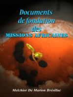 Documents de fondation des Missions Africaines