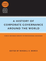 A History of Corporate Governance around the World: Family Business Groups to Professional Managers