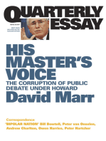 Quarterly Essay 26 His Master's Voice: The Corruption of Public Debate Under Howard