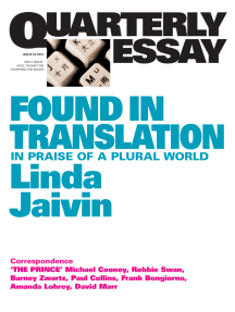 Quarterly Essay 52 Found in Translation by Linda Jaivin (Ebook ...