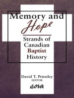 Memory and Hope: Strands of Canadian Baptist History