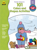 101 Colors and Shapes Activities, Ages 3 - 6