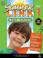 Math Plus Reading Workbook: Summer Before Grade 1