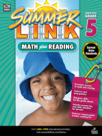 Math Plus Reading Workbook: Summer Before Grade 5