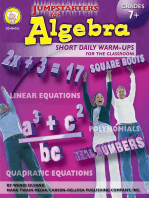 Jumpstarters for Algebra, Grades 7 - 8: Short Daily Warm-ups for the Classroom