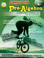 Jumpstarters for Pre-Algebra, Grades 6 - 8