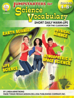 Jumpstarters for Science Vocabulary, Grades 4 - 8