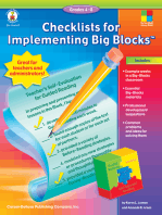 Checklists for Implementing Big Blocks™, Grades 4 - 8