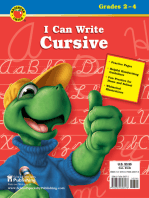 I Can Write Cursive, Grades 2 - 4