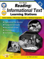 Reading, Grades 6 - 8: Informational Text Learning Stations