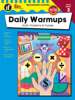 Daily Warmups, Grade 3: Math Problems & Puzzles