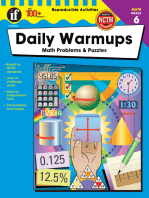 Daily Warmups, Grade 6: Math Problems & Puzzles