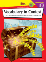 Vocabulary in Context, Grades 5 - 8: 1500 Words Every Middle School Student Should Know