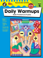 Daily Warmups, Grade 4: Math Problems & Puzzles