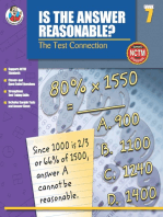 Is the Answer Reasonable?, Grade 7: The Test Connection