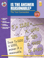 Is the Answer Reasonable?, Grade 3: The Test Connection