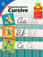 Beginning Modern Cursive, Grades 1 - 3