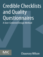 Credible Checklists and Quality Questionnaires: A User-Centered Design Method