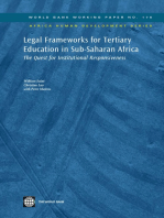 Legal Frameworks for Tertiary Education in Sub-Saharan Africa