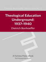 Theological Education Underground 1937-1940 DBW 15