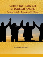 Citizen Participation in Decision Making: Towards Inclusive Development in Kenya
