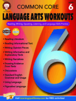 Common Core Language Arts Workouts, Grade 6: Reading, Writing, Speaking, Listening, and Language Skills Practice