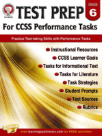 Test Prep for CCSS Performance Tasks, Grade 6