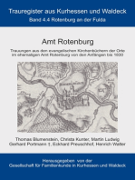 Amt Rotenburg: Trauregister von Kurhessen und Waldeck, Band 4.4