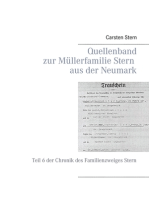 Quellenband zur Müllerfamilie Stern aus der Neumark: Teil 6 der Chronik des Familienzweiges Stern